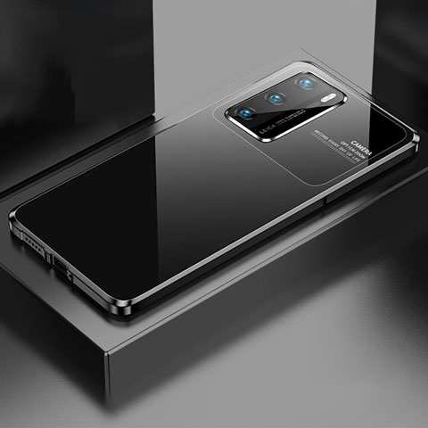 Huawei P40用ケース 高級感 手触り良い アルミメタル 製の金属製 カバー N01 ファーウェイ ブラック