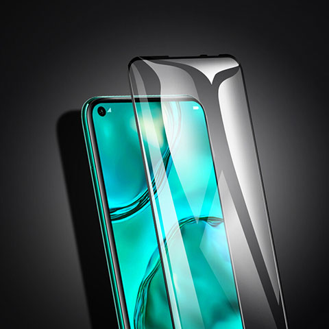 Huawei P40 Lite 5G用強化ガラス フル液晶保護フィルム ファーウェイ ブラック