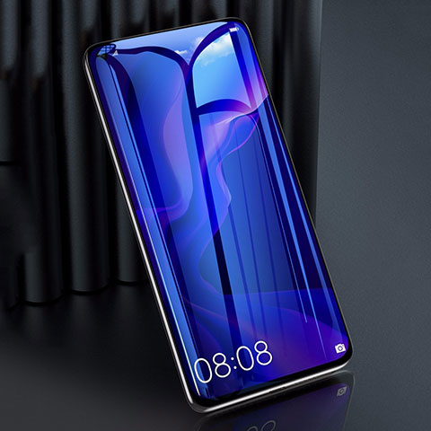 Huawei P40 Lite用強化ガラス フル液晶保護フィルム アンチグレア ブルーライト F02 ファーウェイ ブラック