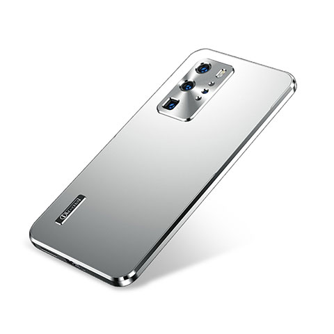 Huawei P40 Pro用ケース 高級感 手触り良い アルミメタル 製の金属製 カバー A01 ファーウェイ シルバー