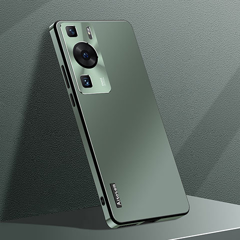 Huawei P60 Pro用ハードケース プラスチック 質感もマット カバー AT1 ファーウェイ グリーン