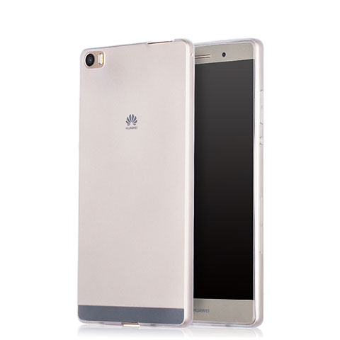 Huawei P8 Max用極薄ソフトケース シリコンケース 耐衝撃 全面保護 クリア透明 カバー ファーウェイ ホワイト