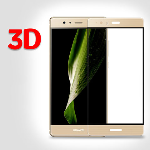 Huawei P9用強化ガラス 液晶保護フィルム 3D ファーウェイ ゴールド