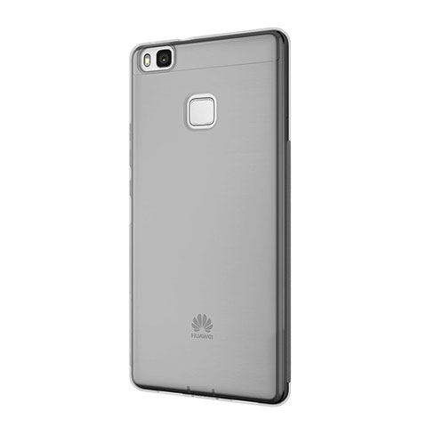 Huawei P9 Lite用極薄ソフトケース シリコンケース 耐衝撃 全面保護 クリア透明 ファーウェイ グレー