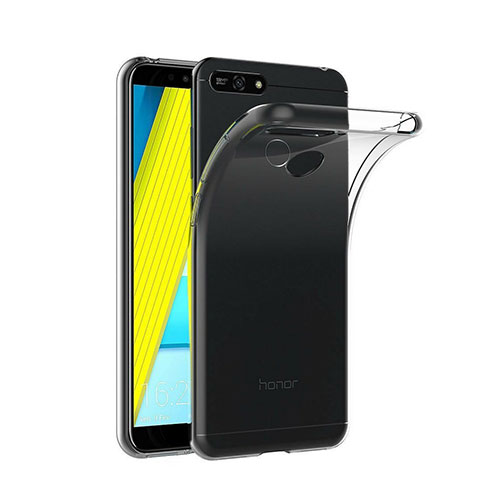 Huawei Y6 Prime (2018)用極薄ソフトケース シリコンケース 耐衝撃 全面保護 クリア透明 T02 ファーウェイ クリア