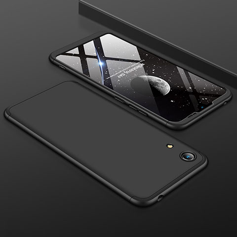 Huawei Y6s用ハードケース プラスチック 質感もマット 前面と背面 360度 フルカバー ファーウェイ ブラック