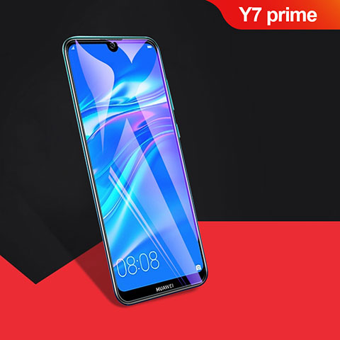 Huawei Y7 Prime (2019)用強化ガラス フル液晶保護フィルム F04 ファーウェイ ブラック