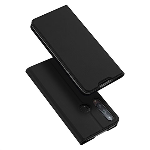 Huawei Y7p用手帳型 レザーケース スタンド カバー L10 ファーウェイ ブラック