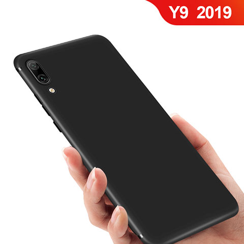 Huawei Y9 (2019)用極薄ソフトケース シリコンケース 耐衝撃 全面保護 ファーウェイ ブラック