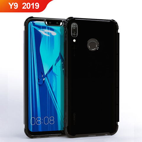 Huawei Y9 (2019)用極薄ソフトケース シリコンケース 耐衝撃 全面保護 クリア透明 S01 ファーウェイ ブラック