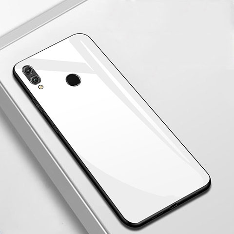 Huawei Y9 (2019)用ハイブリットバンパーケース プラスチック 鏡面 カバー M05 ファーウェイ ホワイト