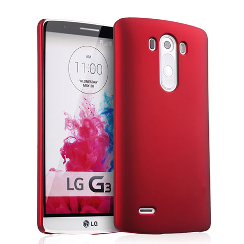 LG G3用ハードケース プラスチック 質感もマット LG レッド