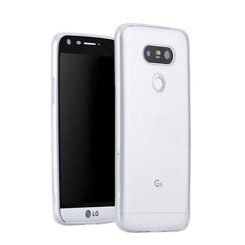 LG G5用極薄ソフトケース シリコンケース 耐衝撃 全面保護 クリア透明 LG クリア