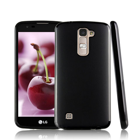 LG K10用シリコンケース ソフトタッチラバー LG ブラック