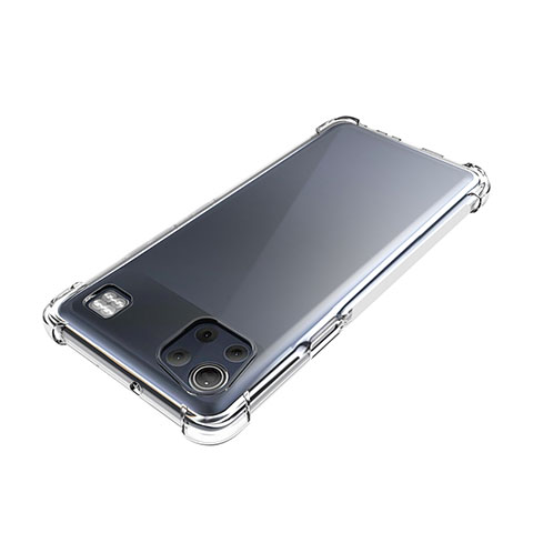 LG K92 5G用極薄ソフトケース シリコンケース 耐衝撃 全面保護 クリア透明 カバー LG クリア