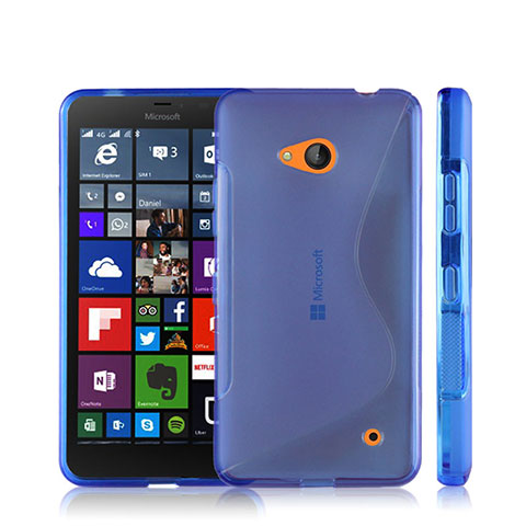 Microsoft Lumia 640用ソフトケース S ライン クリア透明 Microsoft ネイビー