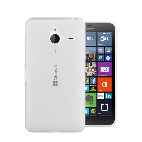 Microsoft Lumia 640 XL Lte用極薄ソフトケース シリコンケース 耐衝撃 全面保護 クリア透明 Microsoft ホワイト