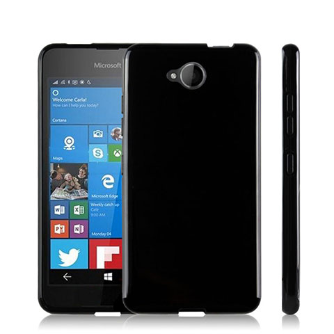 Microsoft Lumia 650用シリコンケース ソフトタッチラバー Microsoft ブラック