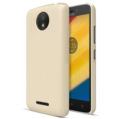 Motorola Moto C Plus用ハードケース プラスチック 質感もマット モトローラ ゴールド