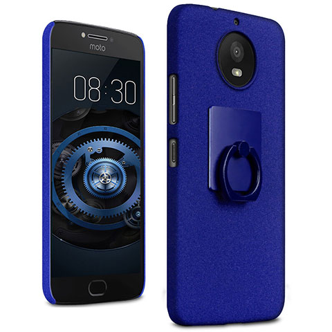 Motorola Moto G5S用ハードケース カバー プラスチック アンド指輪 モトローラ ネイビー