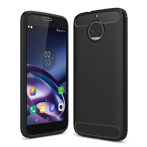 Motorola Moto G5S Plus用シリコンケース ソフトタッチラバー カバー モトローラ ブラック