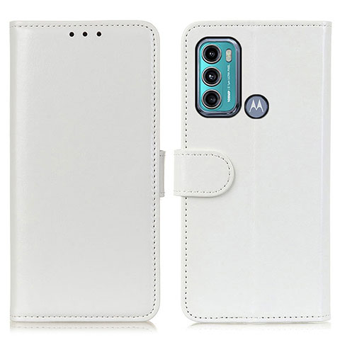 Motorola Moto G60用手帳型 レザーケース スタンド カバー M07L モトローラ ホワイト