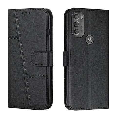 Motorola Moto G71 5G用手帳型 レザーケース スタンド カバー Y01X モトローラ ブラック