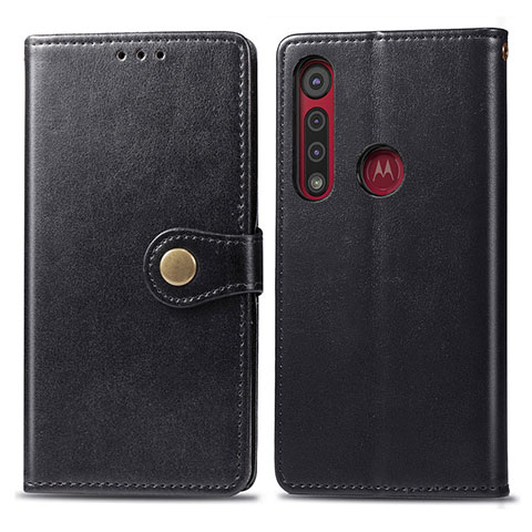 Motorola Moto G8 Play用手帳型 レザーケース スタンド カバー L02 モトローラ ブラック