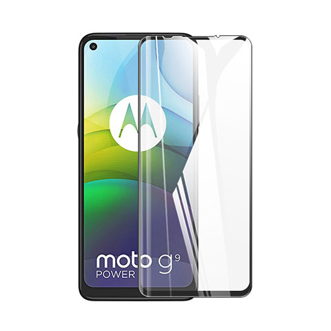 Motorola Moto G9 Power用強化ガラス フル液晶保護フィルム モトローラ ブラック