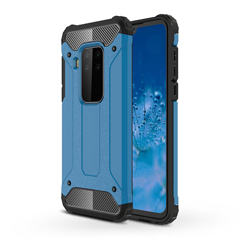 Motorola Moto One Zoom用ハイブリットバンパーケース プラスチック 兼シリコーン カバー モトローラ ブルー