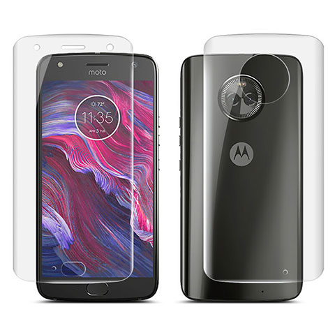 Motorola Moto X4用高光沢 液晶保護フィルム 背面保護フィルム同梱 モトローラ クリア