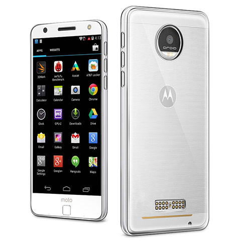 Motorola Moto Z Play用極薄ソフトケース シリコンケース 耐衝撃 全面保護 クリア透明 T03 モトローラ クリア