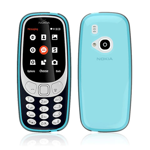 Nokia 3310 (2017)用極薄ソフトケース シリコンケース 耐衝撃 全面保護 クリア透明 ノキア ネイビー