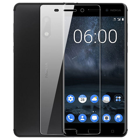 Nokia 6用強化ガラス 液晶保護フィルム T02 ノキア クリア