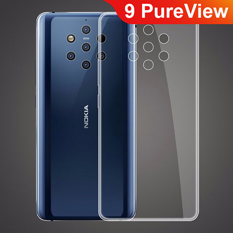 Nokia 9 PureView用極薄ソフトケース シリコンケース 耐衝撃 全面保護 クリア透明 T03 ノキア クリア