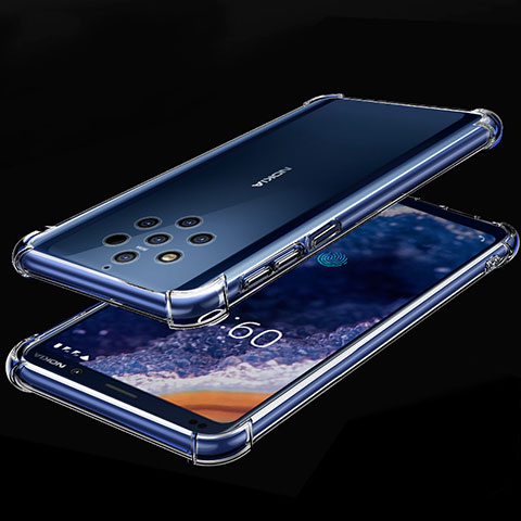 Nokia 9 PureView用極薄ソフトケース シリコンケース 耐衝撃 全面保護 クリア透明 H01 ノキア クリア