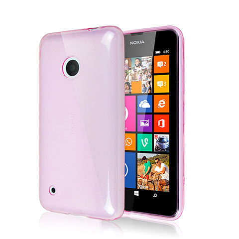 Nokia Lumia 530用シリコンケース ソフトタッチラバー ノキア ピンク