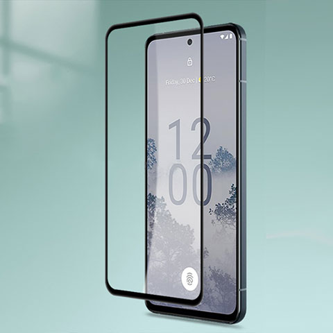 Nokia X30 5G用強化ガラス フル液晶保護フィルム ノキア ブラック