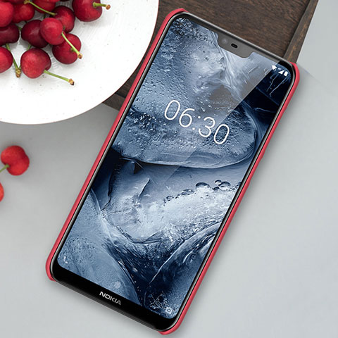 Nokia X6用ハードケース プラスチック 質感もマット M01 ノキア レッド