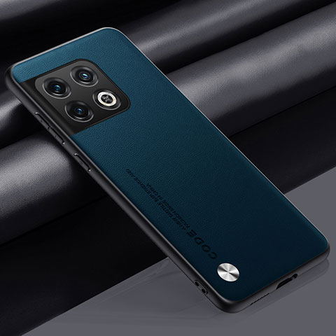 OnePlus 10 Pro 5G用ケース 高級感 手触り良いレザー柄 S02 OnePlus シアン