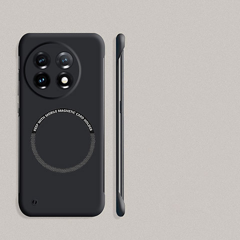 OnePlus 11 5G用ハードケース プラスチック 質感もマット フレームレス カバー Mag-Safe 磁気 Magnetic OnePlus ブラック