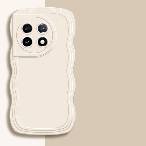 OnePlus 11 5G用360度 フルカバー極薄ソフトケース シリコンケース 耐衝撃 全面保護 バンパー YK7 OnePlus ホワイト