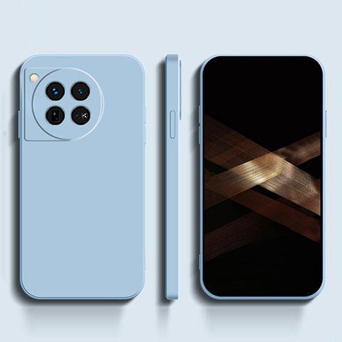 OnePlus 12 5G用360度 フルカバー極薄ソフトケース シリコンケース 耐衝撃 全面保護 バンパー YK1 OnePlus ブルー