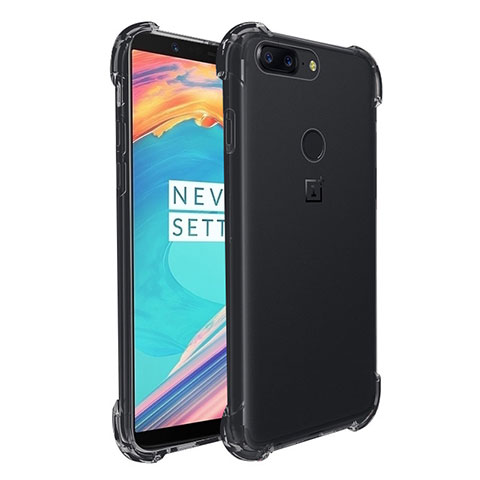 OnePlus 5T A5010用極薄ソフトケース シリコンケース 耐衝撃 全面保護 クリア透明 T03 OnePlus クリア