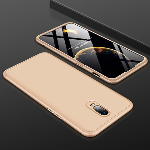 OnePlus 6T用ハードケース プラスチック 質感もマット 前面と背面 360度 フルカバー OnePlus ゴールド