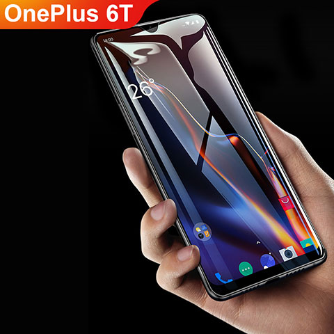 OnePlus 6T用強化ガラス フル液晶保護フィルム F06 OnePlus ブラック