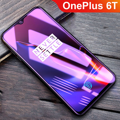OnePlus 6T用強化ガラス フル液晶保護フィルム アンチグレア ブルーライト F03 OnePlus ブラック