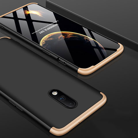 OnePlus 7用ハードケース プラスチック 質感もマット 前面と背面 360度 フルカバー OnePlus ゴールド・ブラック