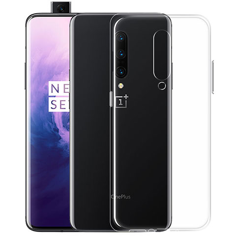 OnePlus 7 Pro用極薄ソフトケース シリコンケース 耐衝撃 全面保護 クリア透明 カバー OnePlus クリア