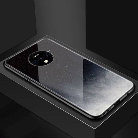 OnePlus 7T用ハイブリットバンパーケース プラスチック 星空 鏡面 カバー OnePlus グレー